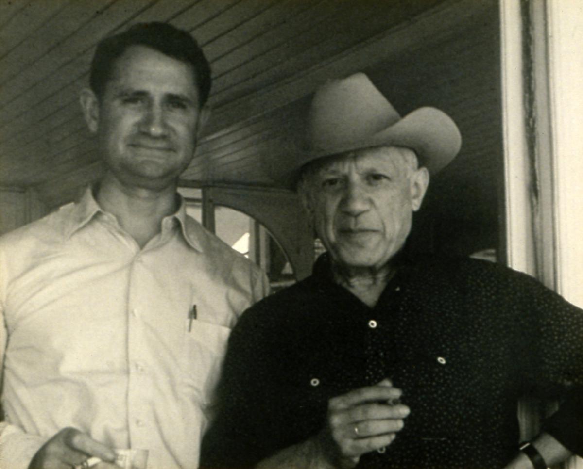 photograph of Channning Peake and Pablo Picasso together
