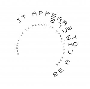 It Appears to Be a Circle with artist names in black text on white background, forming circle pattern